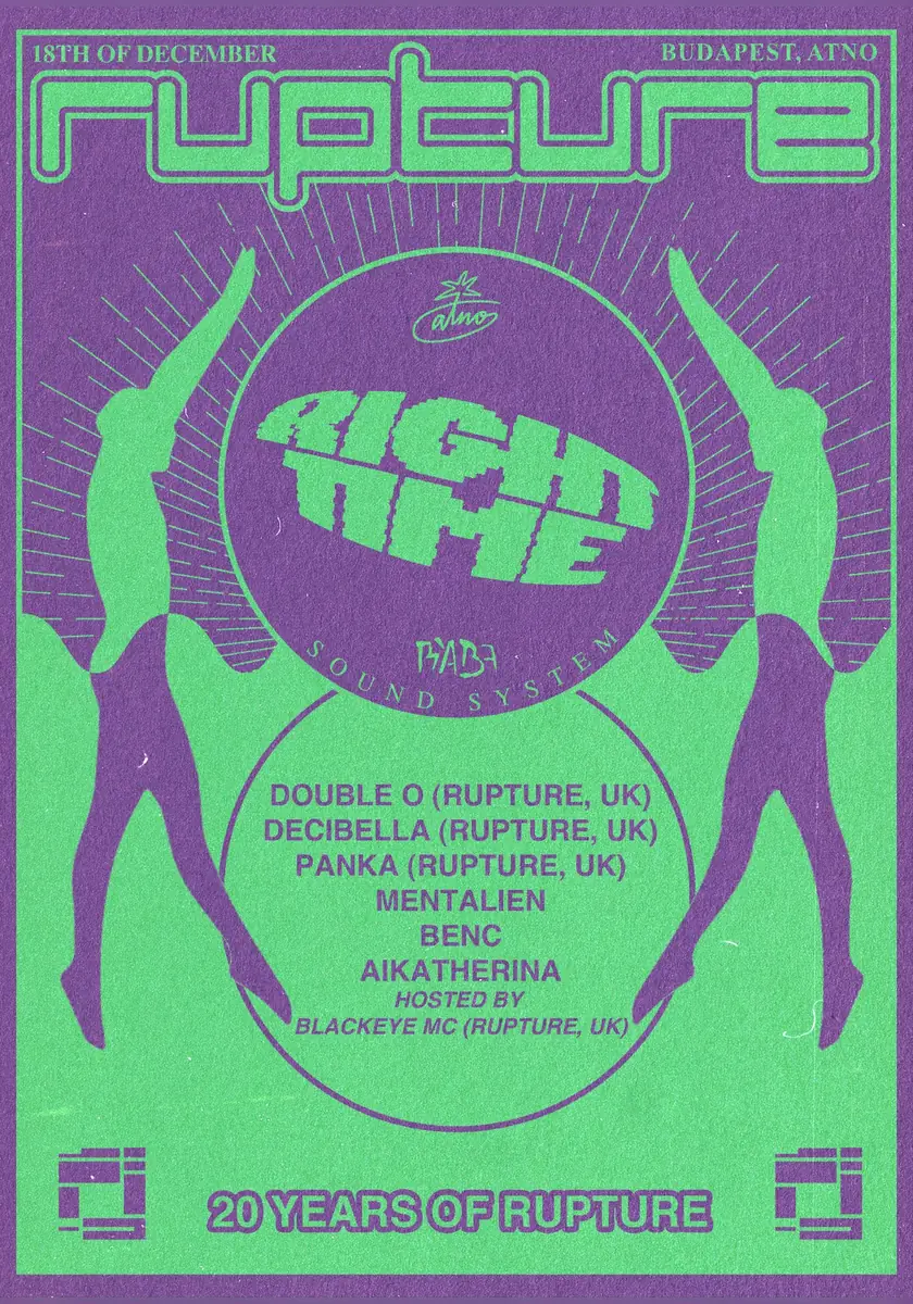 ◉ RIGHT TIME - 20 YEARS OF RUPTURE - Double O, Decibella, Blackeye MC ◉ — Atno, Budapest
