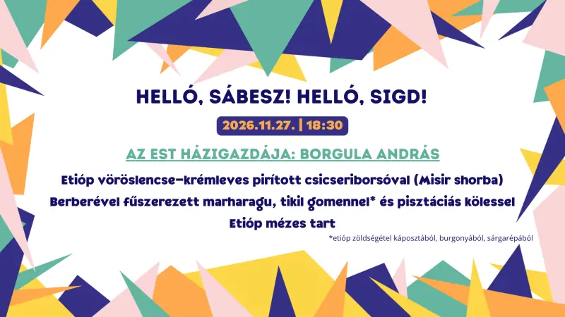 Helló, Sábesz! Helló, Sigd! — gólem színház és zsidó előadóművészeti központ, Budapest
