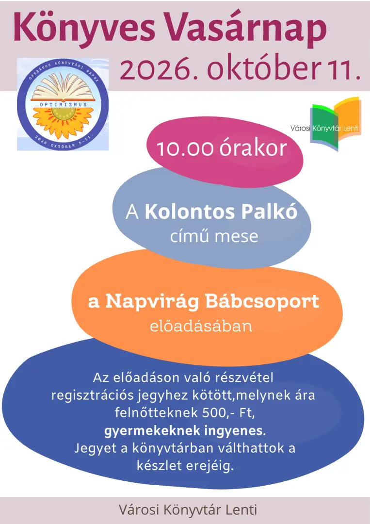 OKN 2026 - Könyves Vasárnap — Városi Könyvtár Lenti, Lenti
