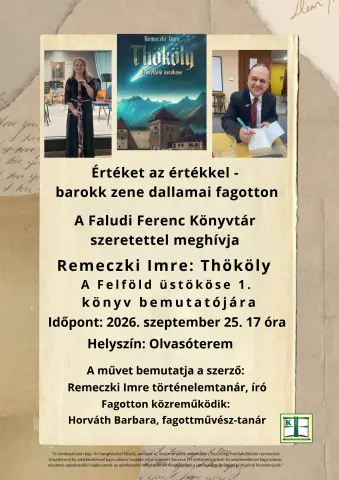 Könyvbemutató · Faludi Ferenc Könyvtár, Körmend