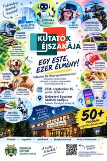 Kutatók Éjszakája a Szolnok Campuson