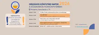 Országos Könyvtári Napok a Dózsavárosi Fiókkönyvtárban 2026