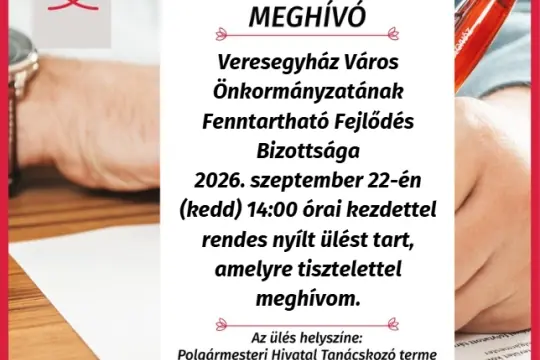 M E G H Í V Ó - Fenntartható Fejlődés Bizottsági ülés · Veresegyház, Veresegyház