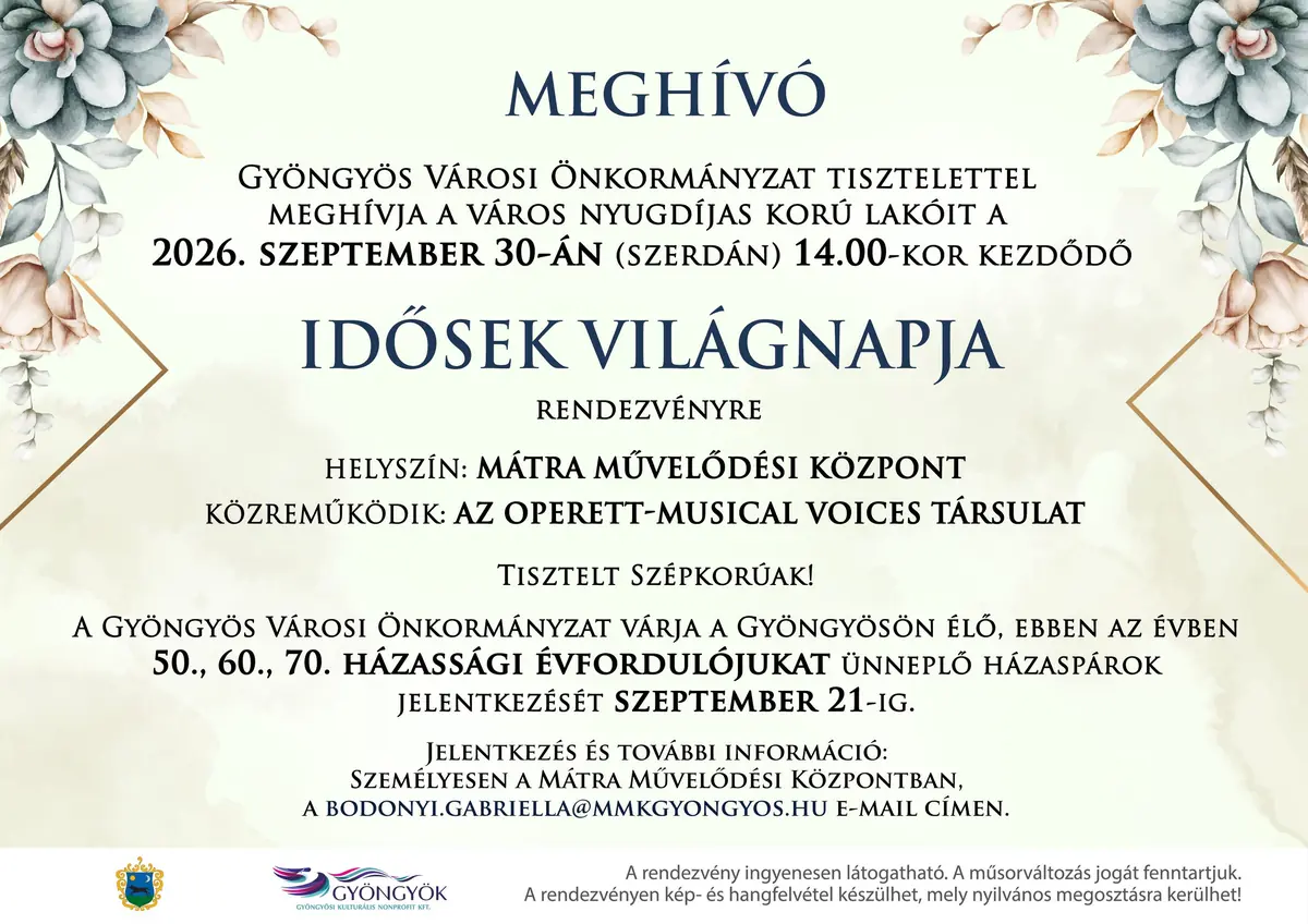 Idősek Világnapja — Gyöngyös, Gyöngyös