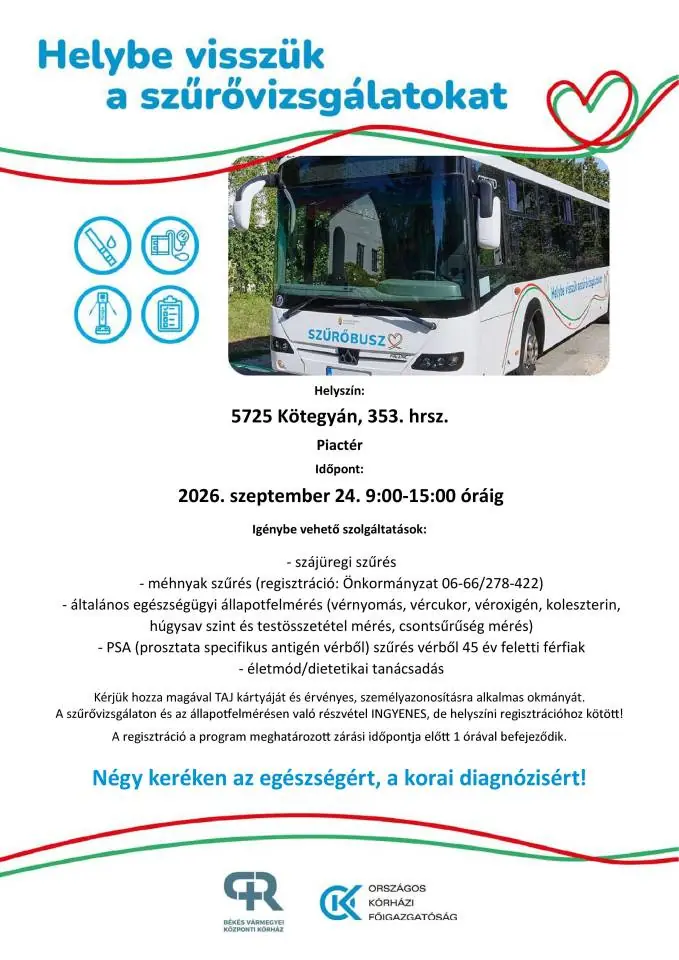 Szűrőbusz — Kötegyán, Kötegyán