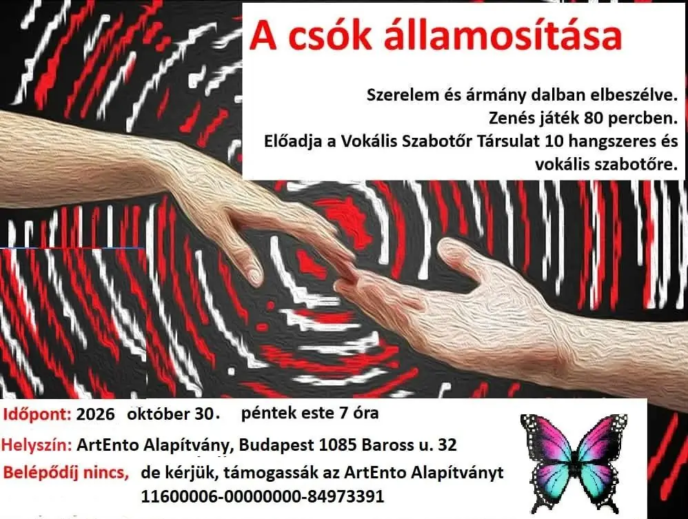 A csók államosítása · ArtEnto Ökocentrum, Budapest