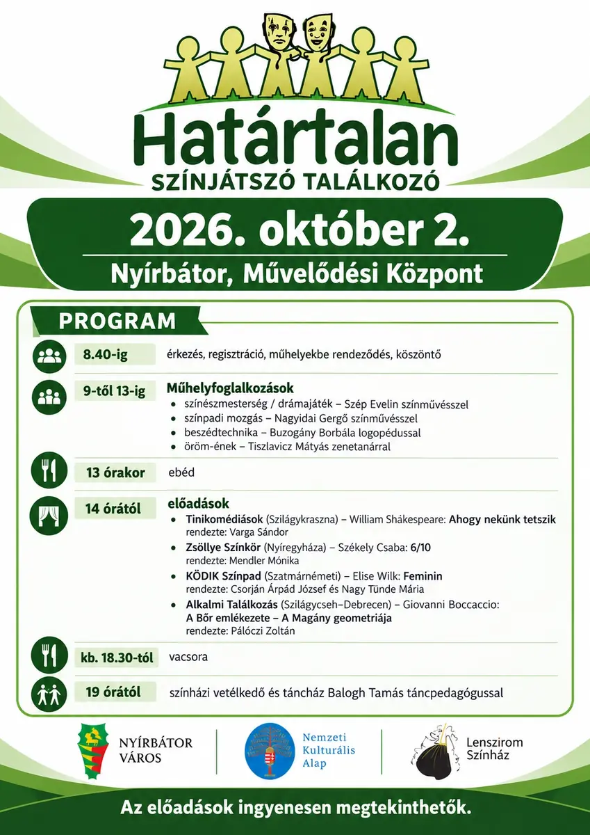 Határtalan Színjátszó Találkozó — Nyírbátori Kulturális Központ, Nyírbátor
