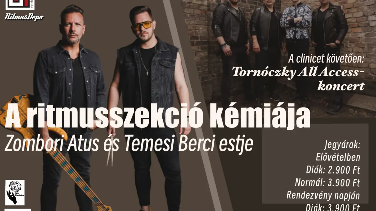 A ritmusszekció kémiája Zombori Atus és Temesi Berci estje · IH Rendezvényközpont, Szeged