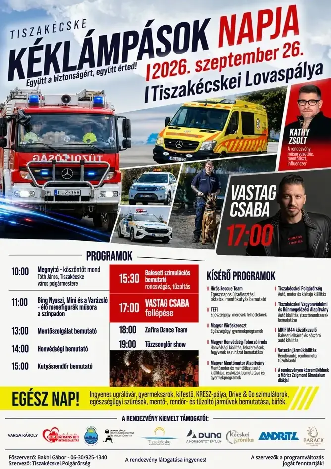 Kéklámpások Napja – Tiszakécske — Tiszakécskei Lovaspálya, Tiszakécske