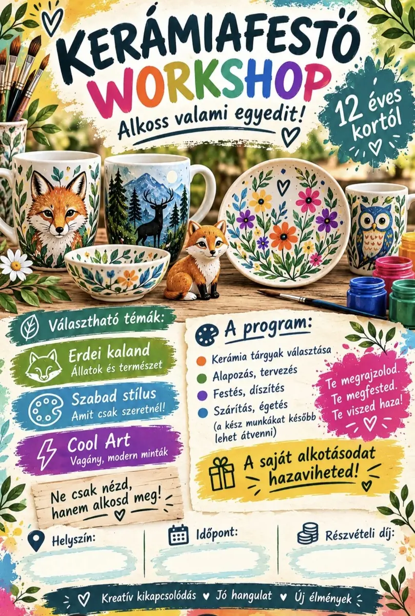 Kerámia Festő Workshop · KÖFÉM Művelődési Ház, Székesfehérvár