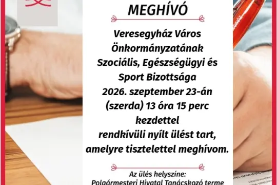 M E G H Í V Ó - Szociális, Egészségügyi és Sport Bizottság · Veresegyház, Veresegyház