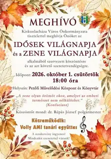 IDŐSEK VILÁGNAPJA és a ZENE VILÁGNAPJA