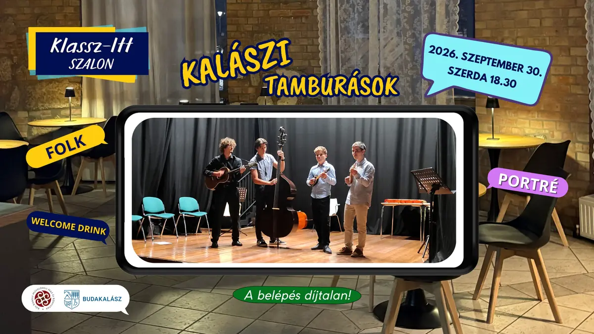 Klassz-Itt Szalon – vendég a Kalászi Tamburások · kávézó, Budakalász