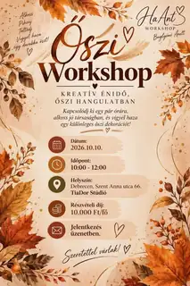 Őszi workshop – Okt 10., 10:00–12:00