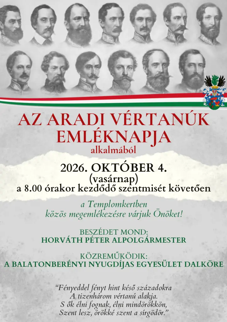 Az aradi vértanúk emléknapja · Balatonberény, Balatonberény