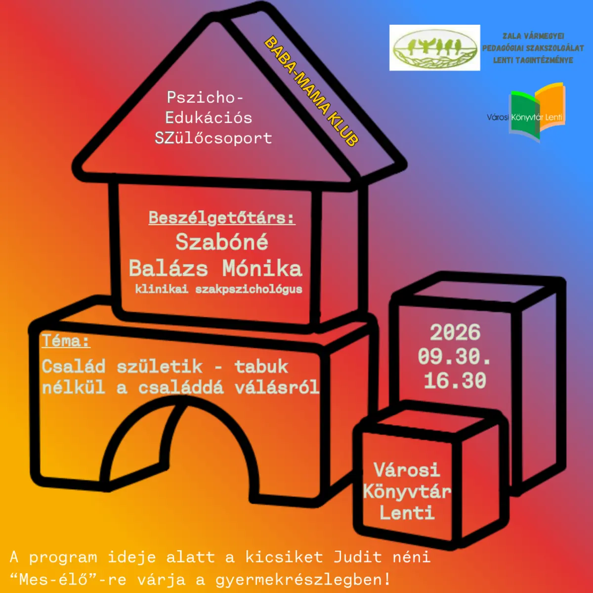 Pszicho-edukációs Szülőcsoport 1. · Városi Könyvtár Lenti, Lenti