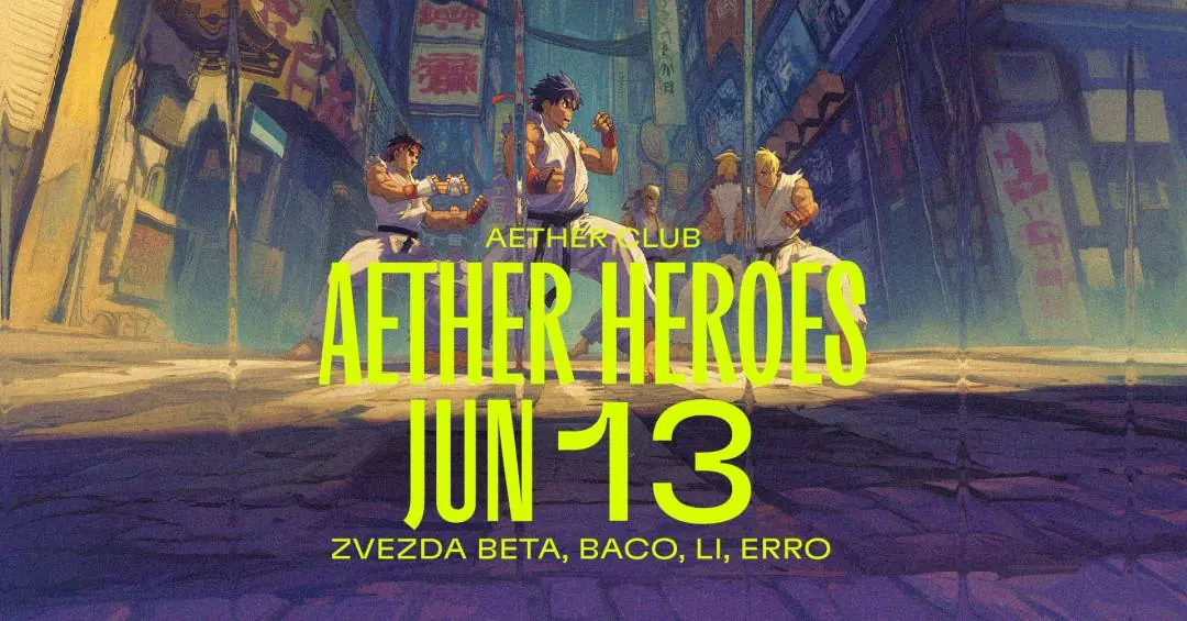 AETHER HEROES: Zvezda Beta, Baco, Li, Erro · Aether Club Budapest, Budapest