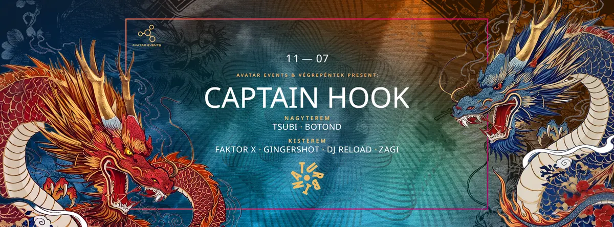 Avatar & VégrePéntek pres. Captain Hook · Turbina, Budapest
