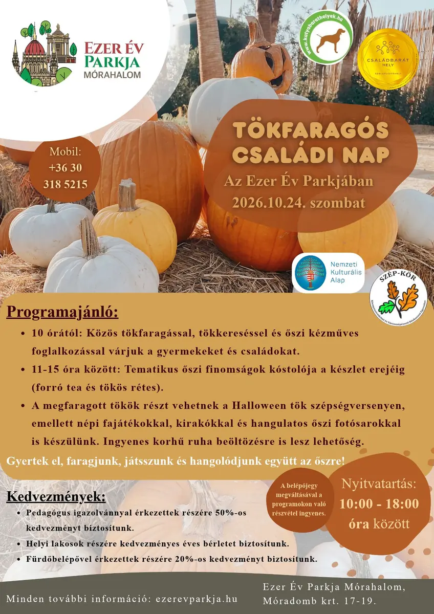 Tökfaragós Családi Nap az Ezer Év Parkjában 🎃🍂 · ezer év parkja, Mórahalom