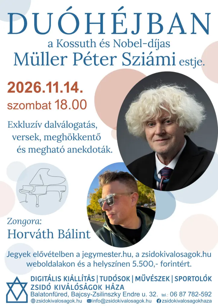 Duóhéjban · zsidó kiválóságok háza, Balatonfüred