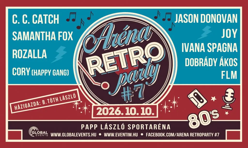 ARÉNA RETRO PARTY#7 SKYBAR VIP jegyek — Papp László Budapest Sportaréna, Budapest
