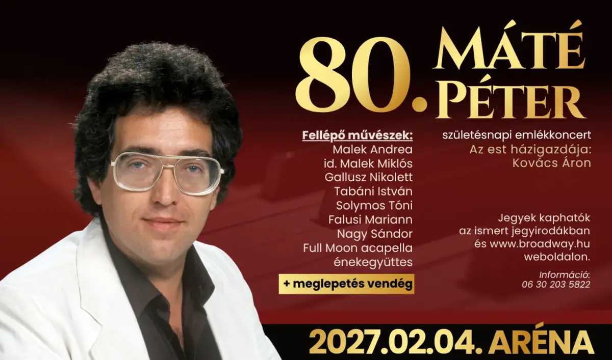 Máté Péter 80. születésnapi emlékkoncert — Papp László Budapest Sportaréna, Budapest