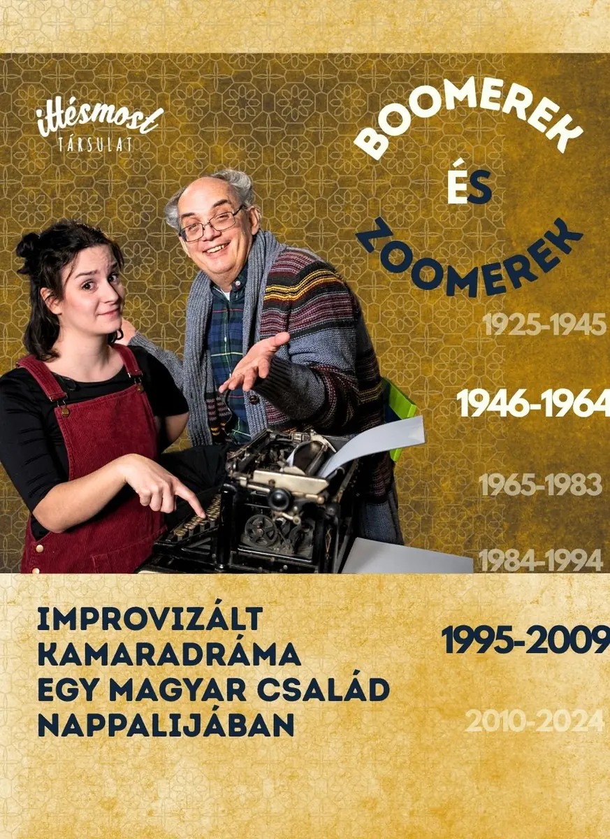 Boomerek & Zoomerek – improvizált kamaradráma egy magyar család nappalijában — Itt és Most Társulat, Budapest