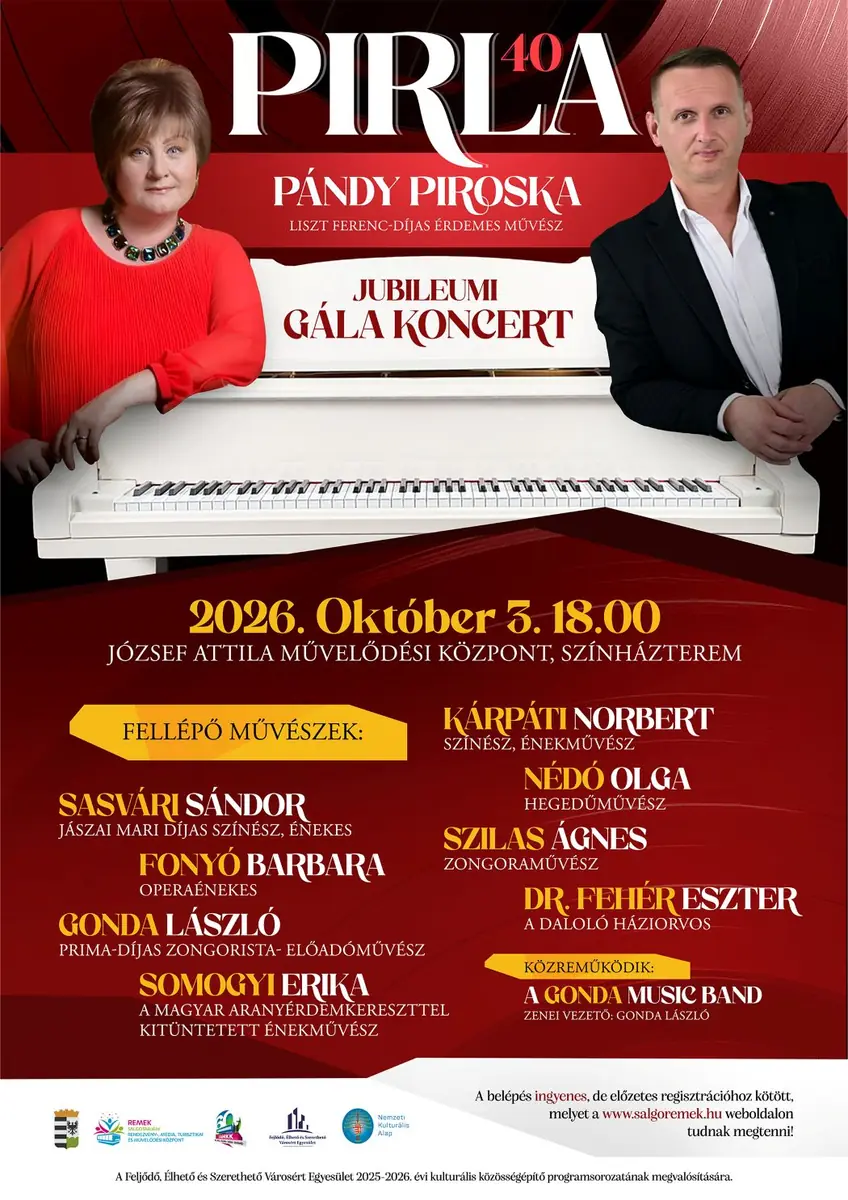 Pirla 40 - Jubileumi Gálakoncert — REMEK, Salgótarján