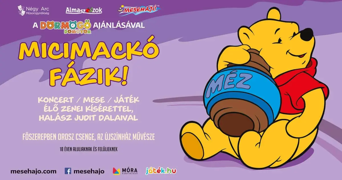 2026.10.03. – ÉRD – PARKVÁROSI KÖZÖSSÉGI HÁZ – Micimackó fázik koncert / társas / játék — ÉRD - PARKVÁROSI KÖZÖSSÉGI HÁZ, Érd