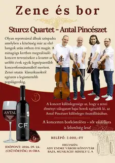 Zene és Bor – Sturcz Quartett