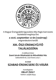 XIII. ŐSZI ÉREMGYŰJTŐ TALÁLKOZÓ