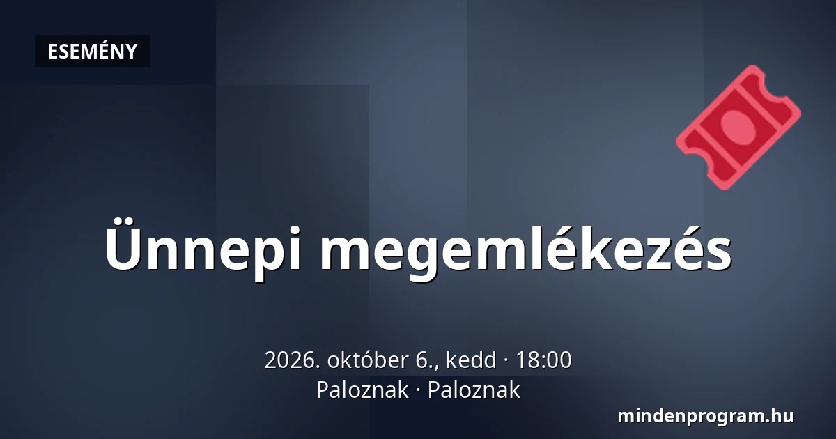 Ünnepi megemlékezés — Paloznak, Paloznak