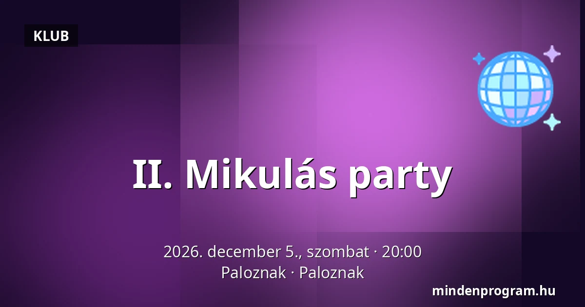 II. Mikulás party — Paloznak, Paloznak