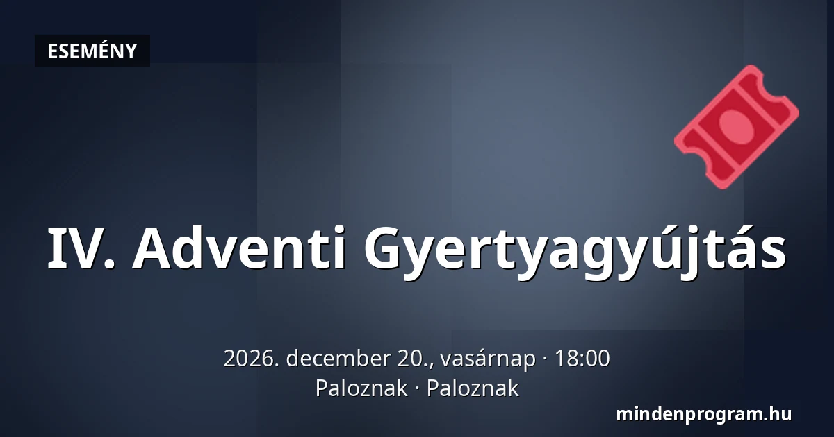 IV. Adventi Gyertyagyújtás — Paloznak, Paloznak