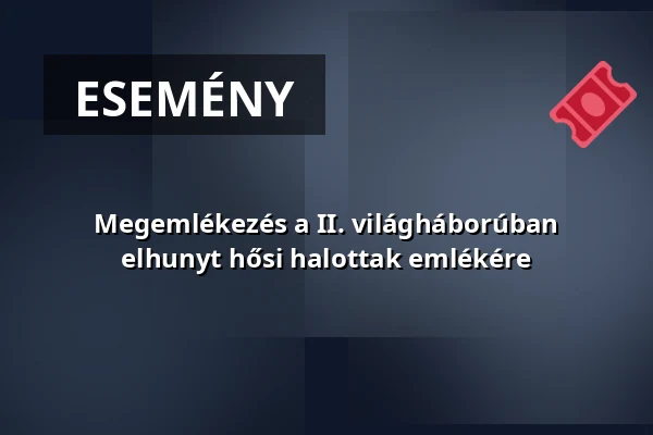 Megemlékezés a II. világháborúban elhunyt hősi halottak emlékére — Domaszék, Domaszék