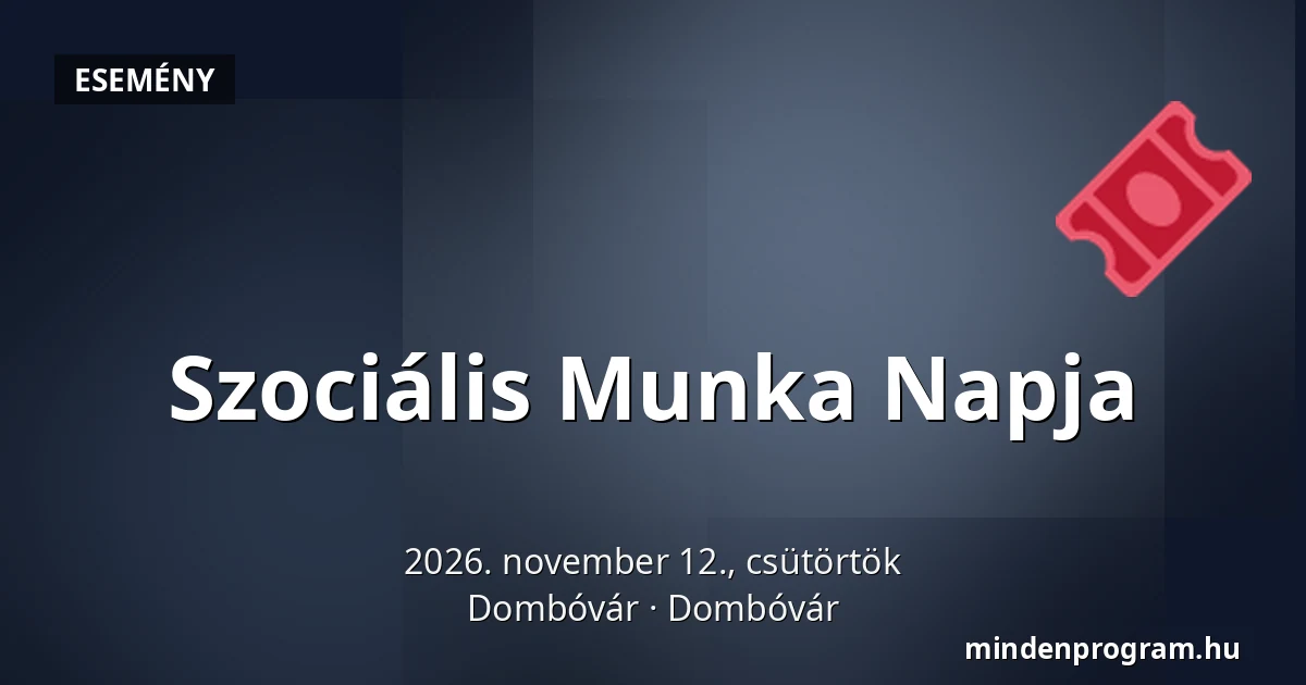 Szociális Munka Napja — Dombóvár, Dombóvár