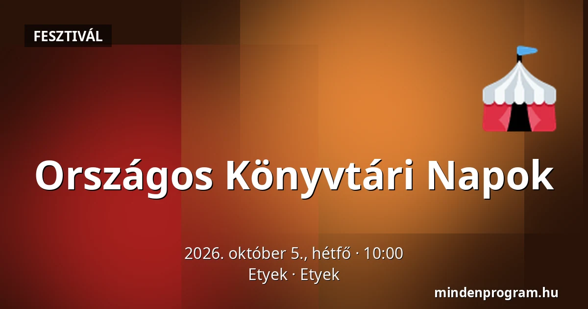 Országos Könyvtári Napok — Etyek, Etyek