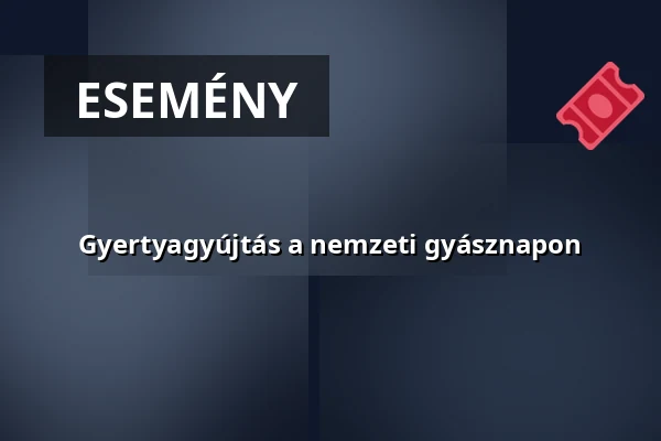 Gyertyagyújtás a nemzeti gyásznapon — Turul emlékmű, Etyek