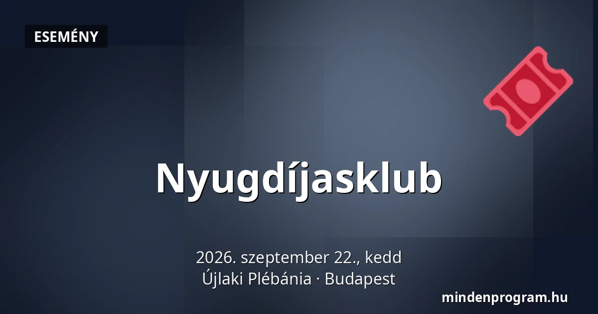 Nyugdíjasklub — Újlaki Plébánia, Budapest