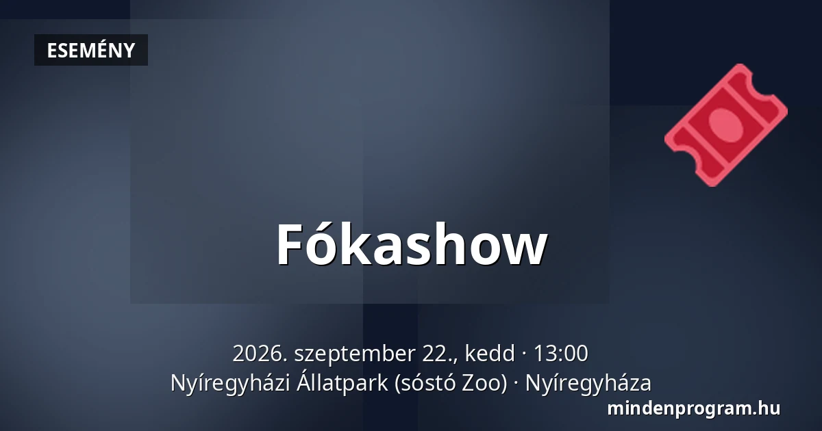 Fókashow — Nyíregyházi Állatpark (sóstó Zoo), Nyíregyháza