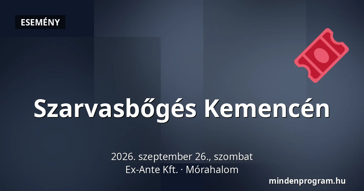 Szarvasbőgés Kemencén — Ex-Ante Kft., Mórahalom