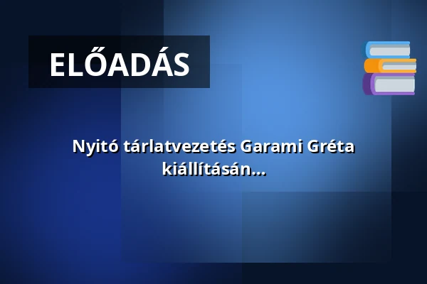 Nyitó tárlatvezetés Garami Gréta kurátorral Árendás József tervezőgrafikus kiállításán · Műcsarnok, Budapest