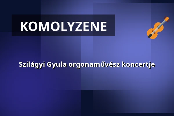 Szilágyi Gyula orgonaművész koncertje · Ferences Rendház, Budapest