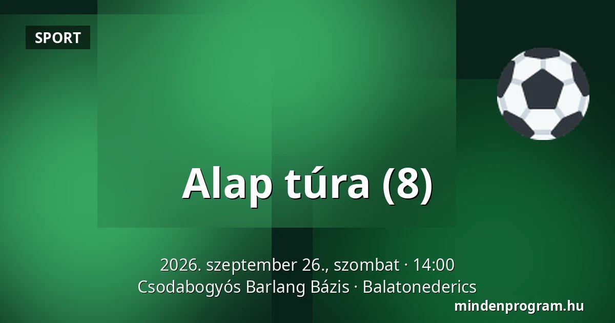 Alap túra (8) — Csodabogyós Barlang Bázis, Balatonederics