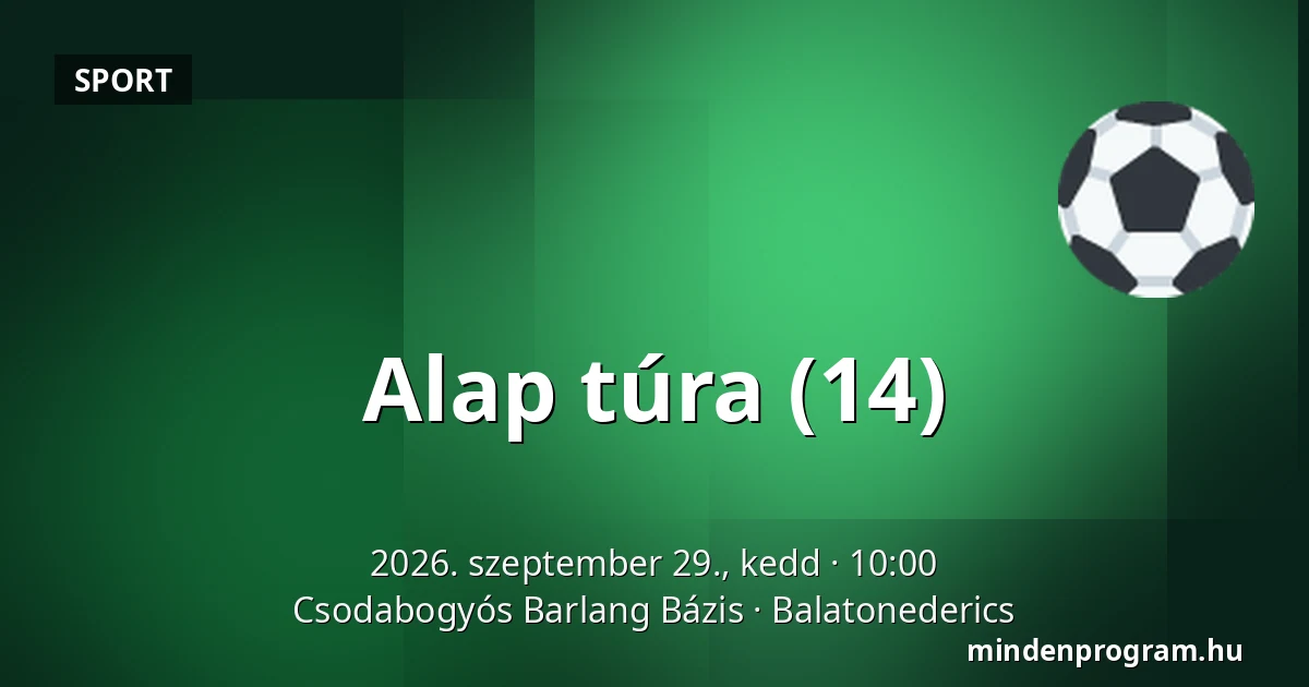 Alap túra (14) — Csodabogyós Barlang Bázis, Balatonederics