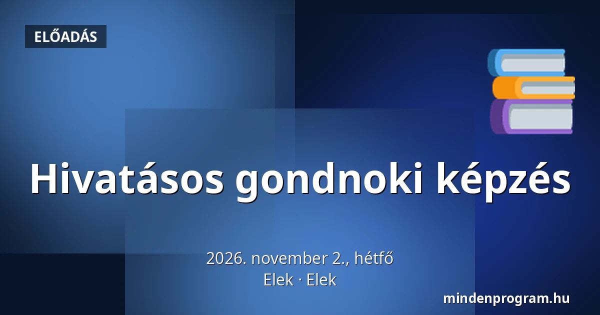 Hivatásos gondnoki képzés · Elek, Elek